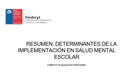 Determinantes de la implementación en salud mental escolar