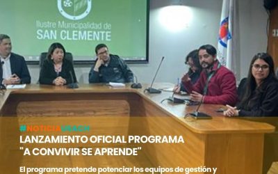 Lanzamiento oficial del Programa “A convivir se aprende”